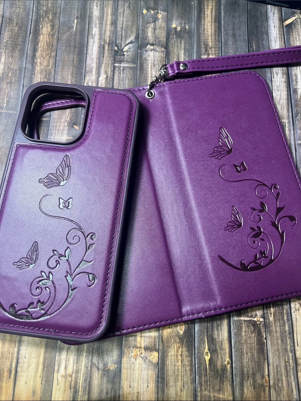 Wallet Case for iPhone 16 Ultra Cover, Butterfly PU Leather Magnetic Closure